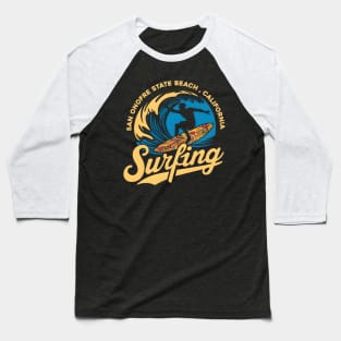 San Onofre State Beach California Surfing | Surfing lovers gifts Baseball T-Shirt